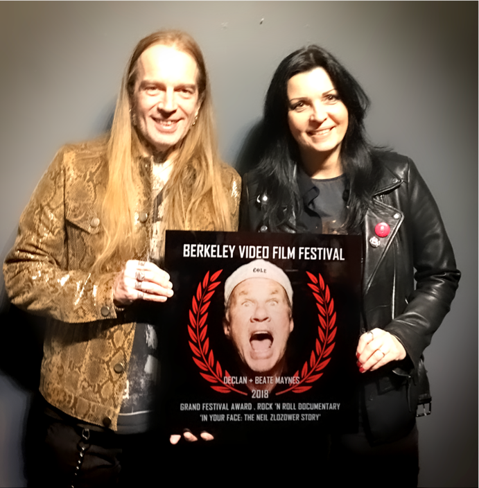 In Your Face - The Neil Zlozower Story won the GRAND FESTIVAL AWARDat theBerkeley Video Film Festival 2018