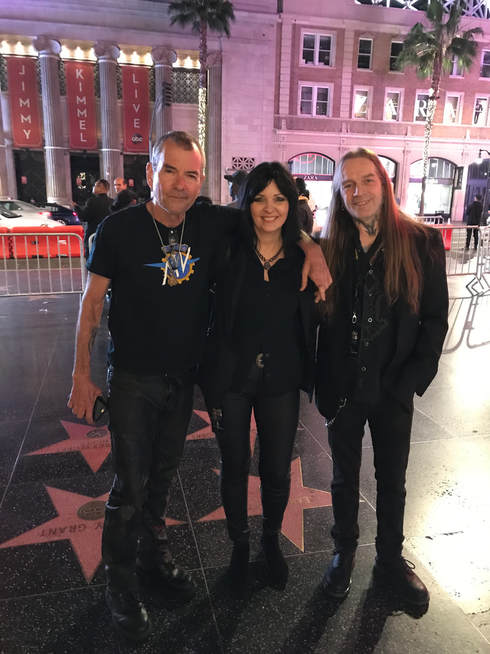 Neil Zlozower with Beate and Declan Maynes at the Beverly Hills Film Festival 2018