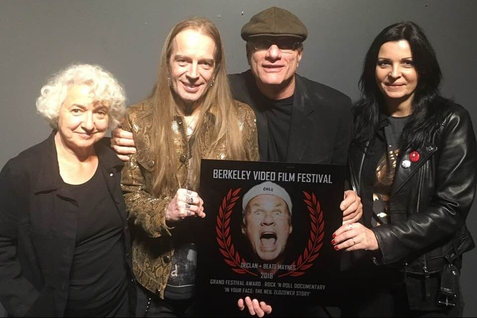 Piano Virtuoso Paul Wexler with wife Sophie and filmmakers Declan & Beate Maynes with the Grand Berkeley Film Festival Award 2018